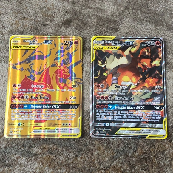 Pokemon Other - Pokémon Tag Team Promo Reshiram & Charizard JUMBO Cards